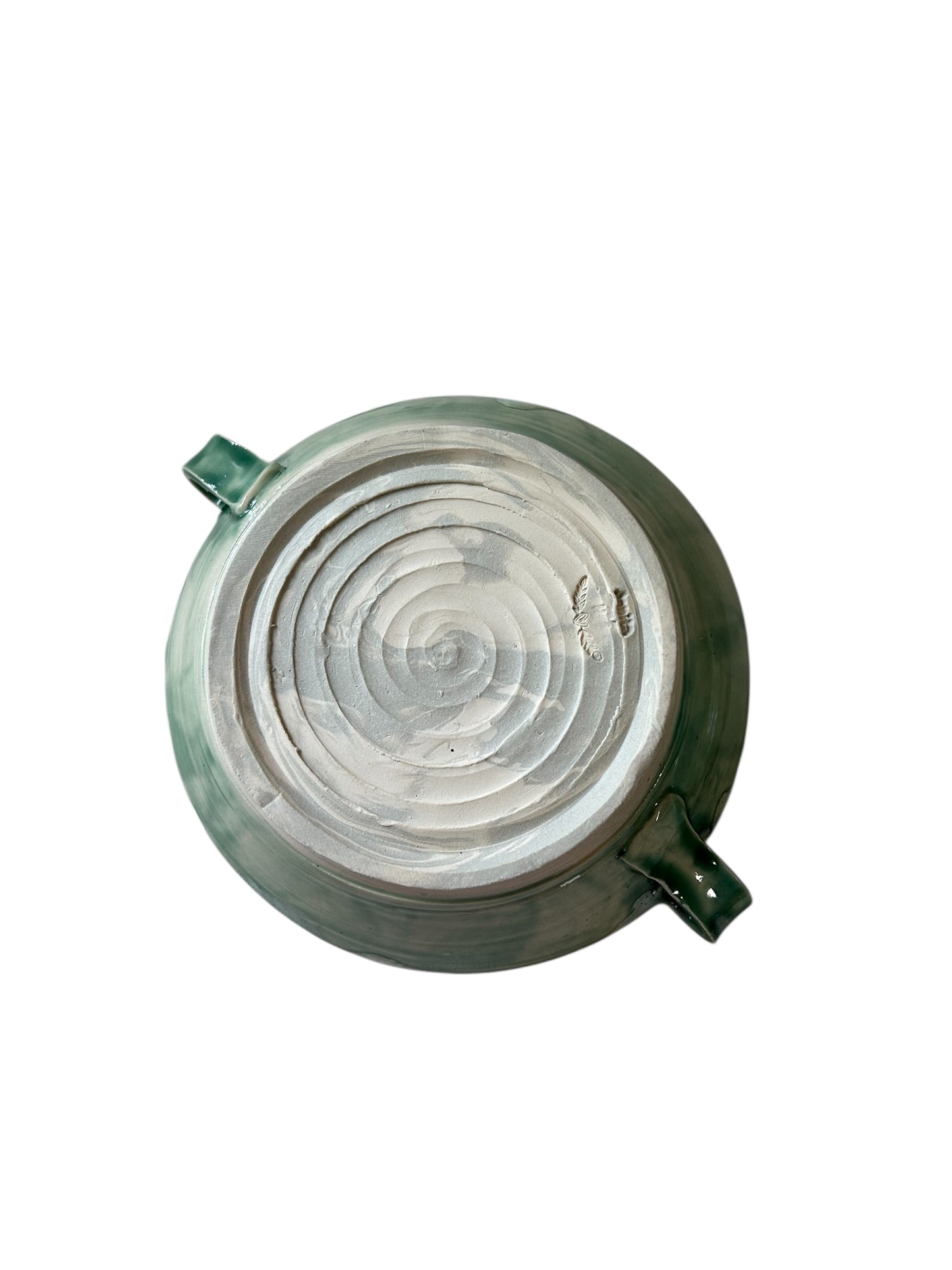 Soup Tureen #1 with Lid in Jade Celadon and Moss Mist