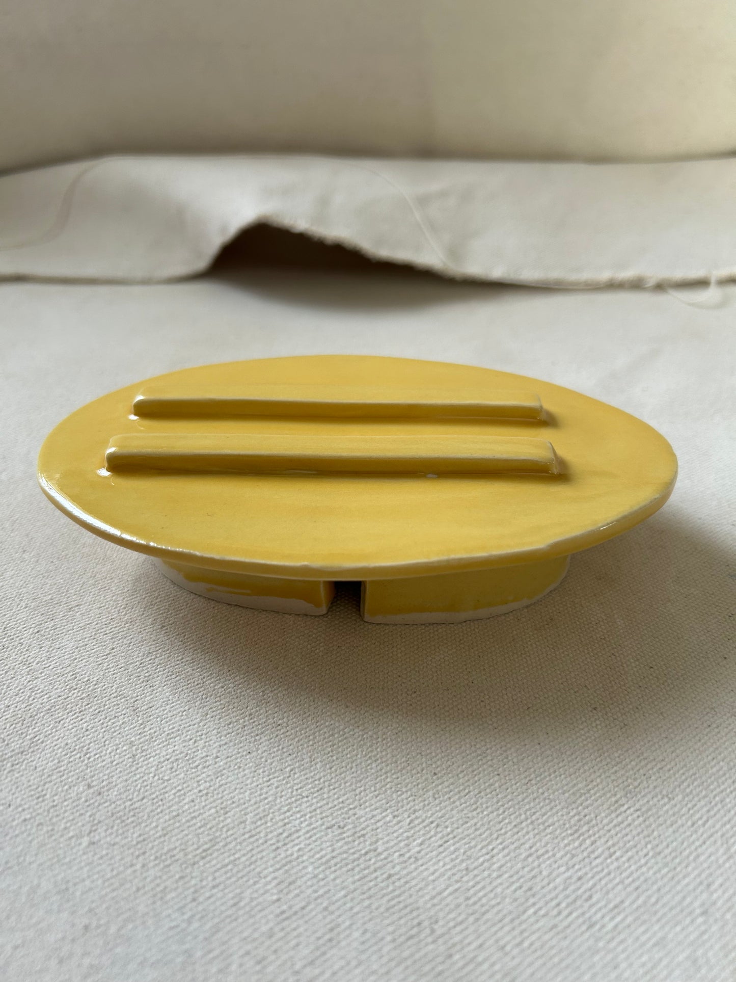 Pedestal Soap Dish #55 in Marigold Yellow