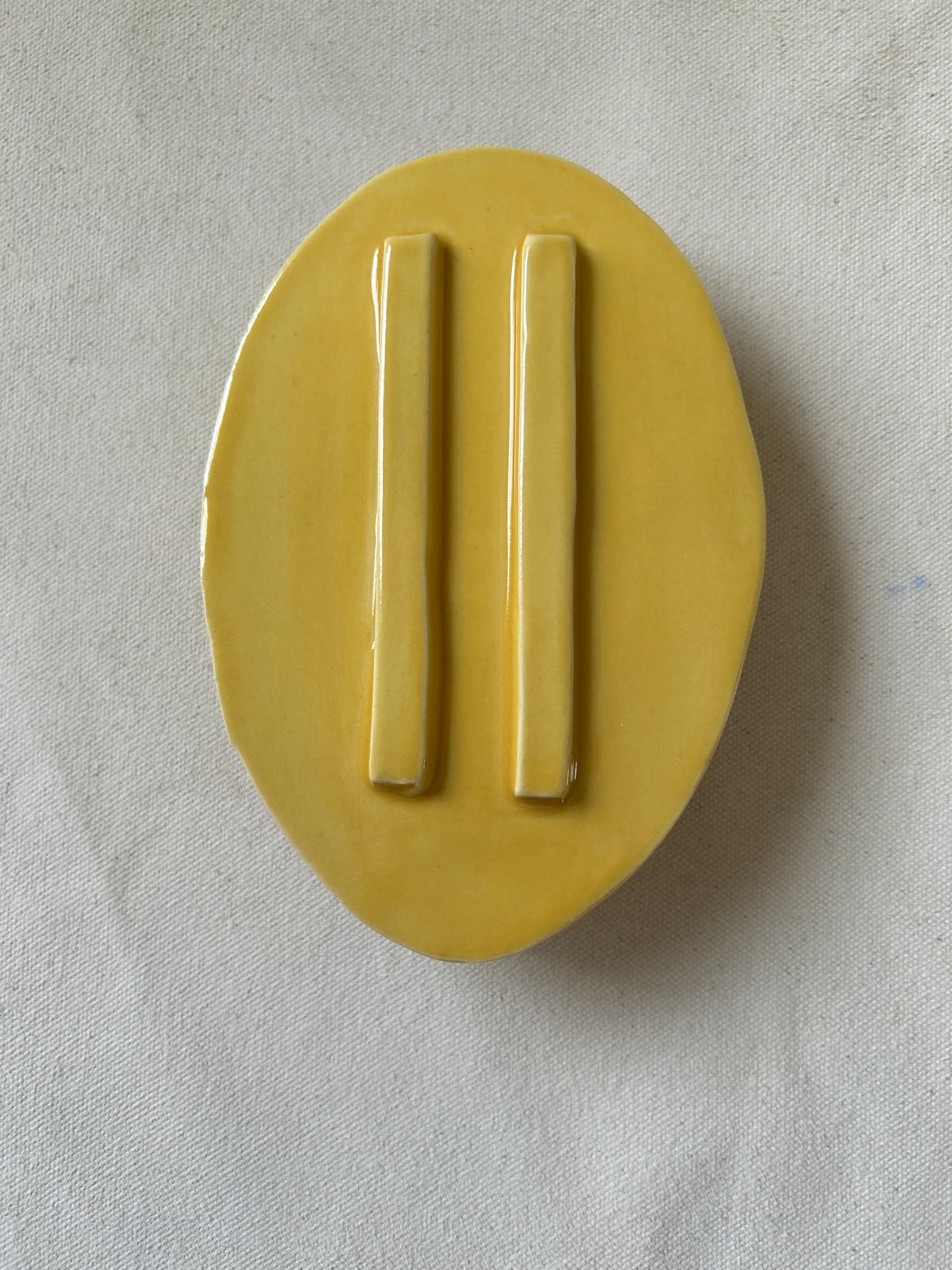 Pedestal Soap Dish #55 in Marigold Yellow